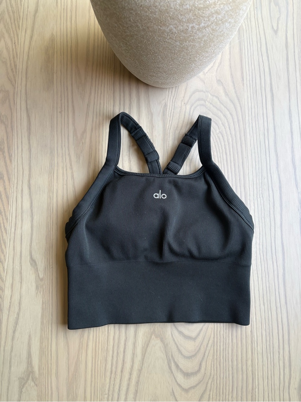 Alo black sports bra